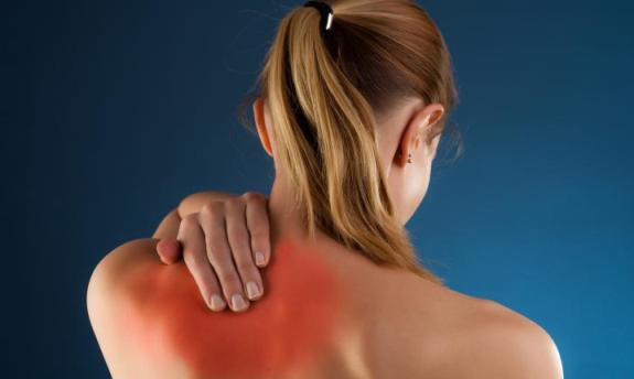 back pain in the upper area