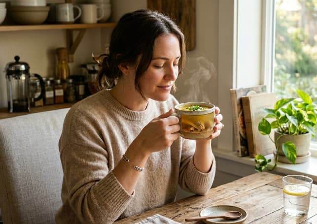 Drinking Bone Broth in the Morning