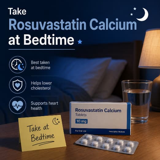 Take Rosuvastatin Calcium at Bedtime