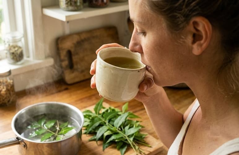 Drinking Boiled Neem Leaves Water