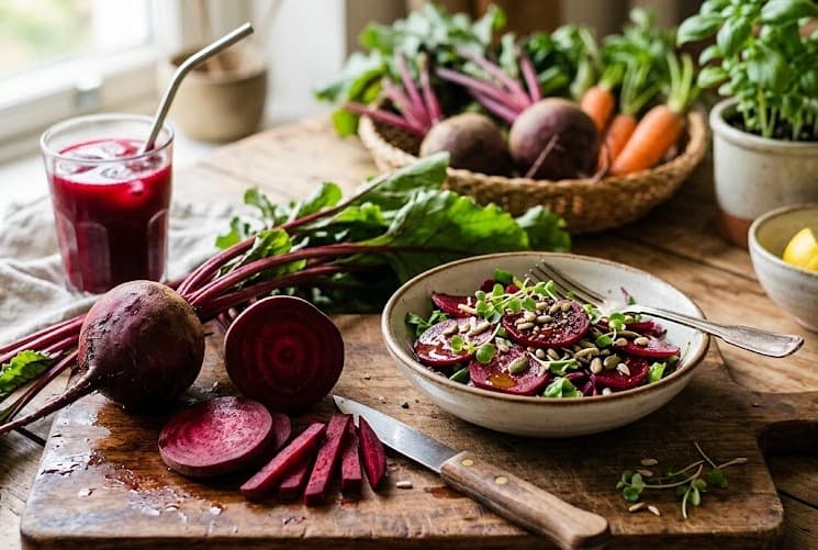 Eating Raw Beetroot
